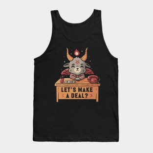 Let’s Make a Deal Funny Cute Evil Baphomet Tank Top